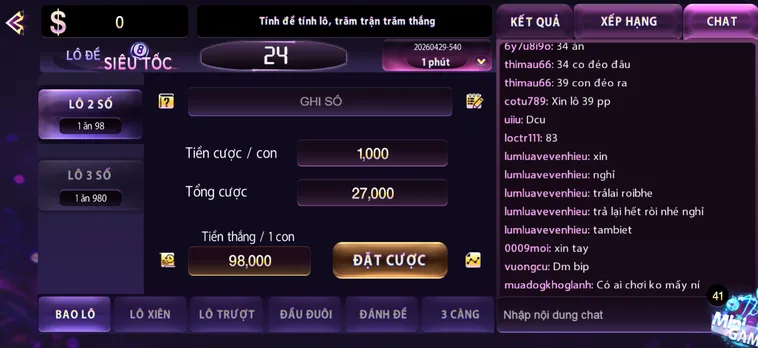 Khám Phá Siêu Phẩm Lô Đề Siêu Tốc Tại 789Club Với Tỷ Lệ Thắng Khủng