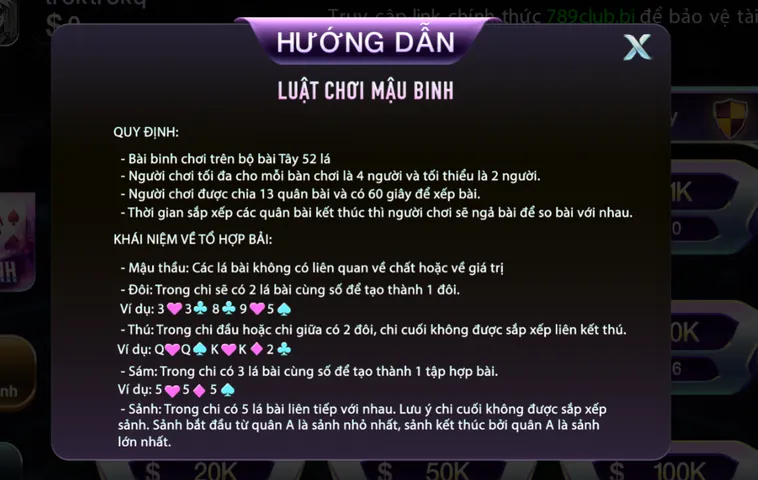 Mậu Binh Tại 789Club Đấu Trường 13 Lá Đầy Kịch Tính Với Phần Thưởng Khổng Lồ