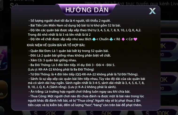 Chinh Phục Đỉnh Cao Tiến Lên Miền Nam Tại 789Club Đầy Hào Hứng